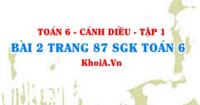 Bài 2 trang 87 SGK Toán 6 tập 1 Cánh Diều